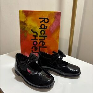 Rachel Kids Shiny Black Dress Shoes